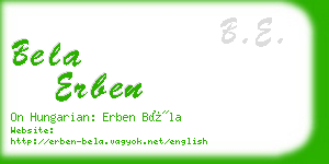 bela erben business card